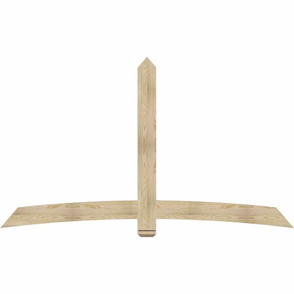 Ekena Millwork Bellingham Rough Sawn Timber Gable Bracket, Douglas Fir, 96"W x 56"H x 2"D x 6"F, 14/12 Pitch GBW096X56X0206BEL00RDF - main